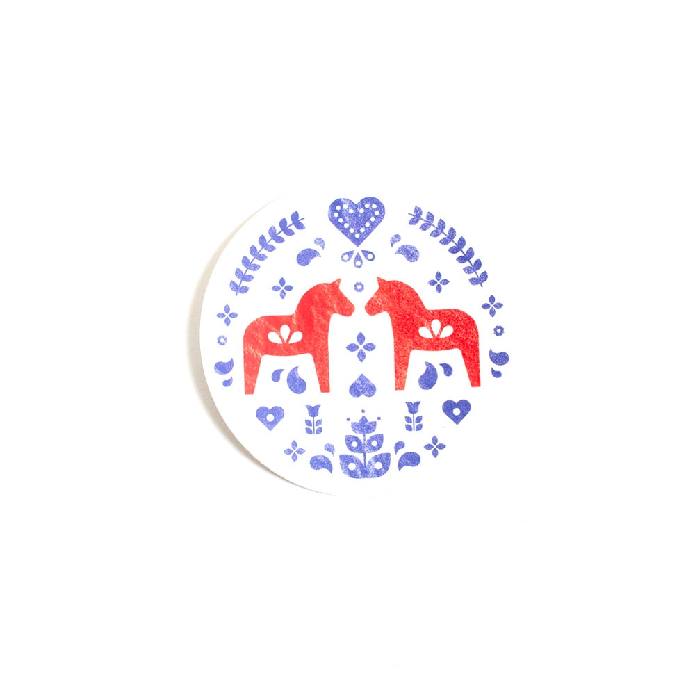 Stickers Northwest, Stickers, Art & School, 3", Dala Horse Circle, 521419